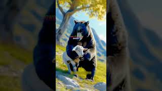 Black Polar bear vs goat facts youtubeshorts arcticwildlife animals shorts [upl. by Pike]