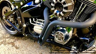 HarleyDavidson FXSB Breakout Exhaust Sound 🇯🇵Akira from Japan 🇯🇵 [upl. by Ahseenal]