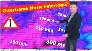 Regional Regenfluten Ostern wie erwartet warm statt kalt Kein Wintereinbruch Polarluft verpufft [upl. by Ytiak]