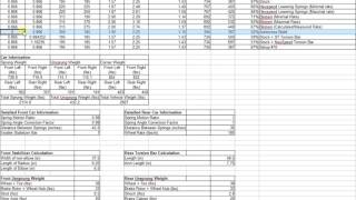 How To Use Fiat 500 Suspension Spreadsheet [upl. by Annoiek]