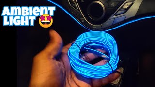 Car Interior Ambient Light 😍  Baleno Modification [upl. by Tadeo]