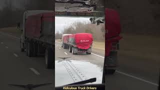 Flatbed truck driver tarp is ￼flapping in the wind driving on the highway🤣 flatbedtrucking [upl. by Amelie]