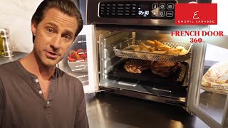 How to air fry CRISPY chicken 🍗 with the Emeril Lagasse French Door 360 AirFryer [upl. by Essilec898]