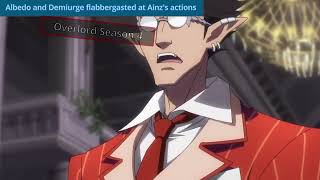 Albedo and Demiurge FLABBERGASTED at Ainzs Actions  Overlord Season 4 Episode 5 [upl. by Ahsimet]