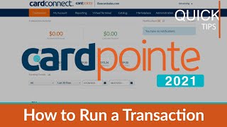 CardPointe Virtual Terminal 2021 How To Run a Transaction in the CardPointe Virtual Terminal [upl. by Dnalel788]