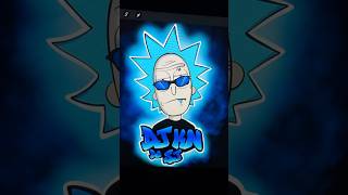 LOGOMARCA RICK ✍🏼🔥 logomarca rickandmorty cartoon procreate viralizou viralshort views [upl. by Nnarefinnej]