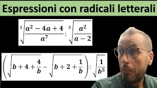 Espressioni con radicali letterali [upl. by Enimisaj]