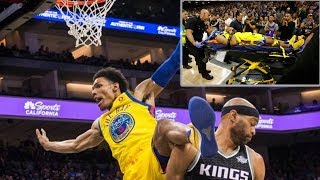 Patrick McCaw Scary Injury Over Vince Carter [upl. by Amsirp873]