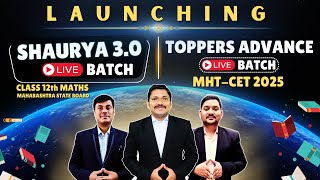 LAUNCHING SHAURYA 30 Live for Class 12 HSC amp TOPPERS ADVANCE Live for MHTCET 2025  DINESH SIR [upl. by Richmal]