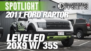 Spotlight  2011 Ford F150 Raptor SVT leveled on 20x9s and 35s [upl. by Llerat]