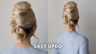 60 Second Easy Updo Tutorial ❤️✨ Wedding hairstyle wedding guest prom [upl. by Ahsila888]