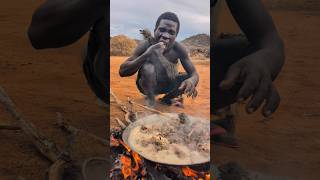 Wow Thats incredible 🤩😋😲 See how Hadza cooks their favorite meal middle of nowhere ‼️😲hadzabetribe [upl. by Lutim709]