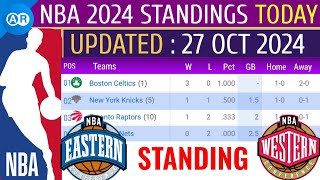 NBA Standing Today 27 October 2024 [upl. by Jaret]