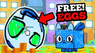 Opening 200 FREE EGGS for a TITANIC in Pet Sim 99 [upl. by Jojo915]