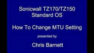 Sonicwall  How to change MTU settings [upl. by Farrand414]