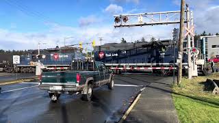 SRY 128 SB at Bowen Rd Crossing Nanaimo BC [upl. by Schulze]