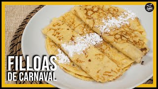 Filloas gallegas 🎭 Receta de carnaval ¡en 2 minutos [upl. by Halie]