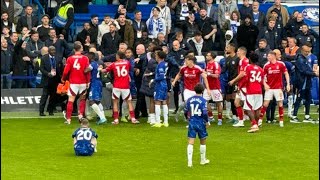 Cole Palmer casually Sit amp Watch the CLASH between Chelsea and Nottingham Forest players [upl. by Lazor]