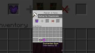 Best Chestplate Enchantments in Minecraft 119 shorts [upl. by Darum]