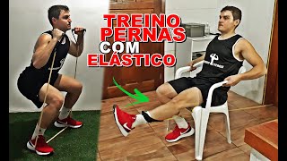 Treino de PERNAS Com EXTENSOR ELÁSTICO [upl. by Nettie798]