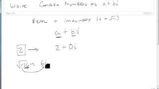 Write Complex Numbers in the Form abi [upl. by Tarrsus]