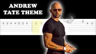 Andrew Tate Theme Easy Guitar Tabs Tutorial [upl. by Karlise]