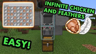 SIMPLE 121 AUTOMATIC CHICKEN FARM TUTORIAL in Minecraft Bedrock MCPEXboxPS4SwitchWindows10 [upl. by Edrock952]