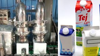 Tetra Pack Machine with Cap for 250ml 500ml 1 Litre  Tetra Pak Machine for Milk Juice amp more [upl. by Salokin698]