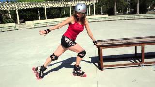 How to stop going backwards with an inverted Powerslide on rollerblades or inline skates [upl. by Dilaw]