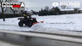 Polaris Sportsman 570 i odśnieżanie quadem pług MARK JOHN [upl. by Zephan910]