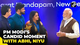 “HalkiFulki baatein…” PM Modi gets candid with Abhiraj Niyati at National Creators Award [upl. by Aitnom]