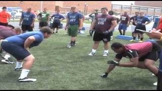 OLine vs DLine  U100 Midwest  Class of 2011 [upl. by Reamy554]