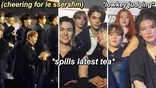 SEVENTEEN amp LE SSERAFIMs funny interactions at Golden Disc Awards 2024 ft ENHYPEN [upl. by Yelha]