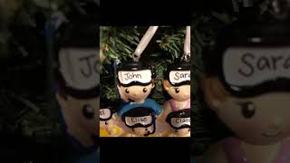 Personalized Snorkel Family  6 Christmas Ornament [upl. by Ahseen]