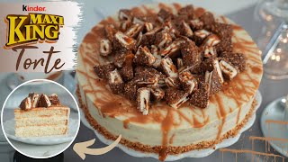 Leckerste MAXI KING Torte ganz einfach selber backen  Kikis Kinder Maxi King Torte  Rezept [upl. by Fraase]