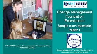 Sample Paper  Change Management Foundation  APMG  1WorldTrainingcom [upl. by Thetis393]