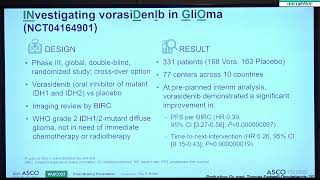 ASCO23  LBA1 INDIGO Vorasidenib versus placebo in patients with residual or recurrent grade 2 [upl. by Croner]