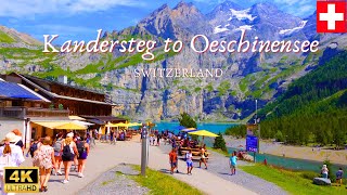 Kandersteg to Oeschinensee Switzerland  The Most Beautiful Haking Trail  4K [upl. by Mail]