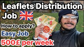 Leaflets Distribution Jobs in UK 🇬🇧  Jobs In takeaways  Jobs for International Students in UK [upl. by Jump]