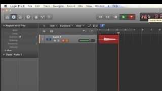 Logic Pro X 1  Setup to record guitar that is plugged into amp [upl. by Ardeahp]