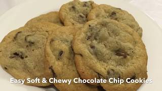 Easy soft and Chewy Chocolate Chip cookie recipe [upl. by Croner]