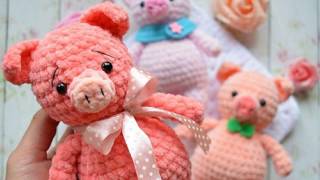 Amigurumi pig free crochet plush pattern [upl. by Ellehsyt65]