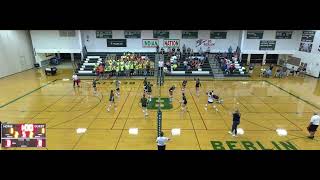 Berlin High School vs Wautoma High School Womens Varsity Volleyball [upl. by Ablem]