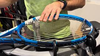 How to restring a Babolat Evo drive lite tennis racquet [upl. by Judas]