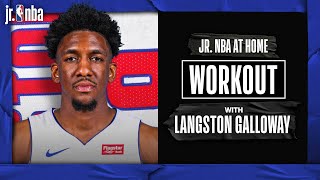 Jr NBA at Home Workout with Langston Galloway [upl. by Merta]