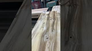 What a beautiful grain on this Hackberry slab liveedge woodworking [upl. by Conah]