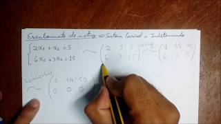 Algebra Linear  Sistema Possivel e Indeterminado  Exercicio Resolvido [upl. by Sucitivel243]