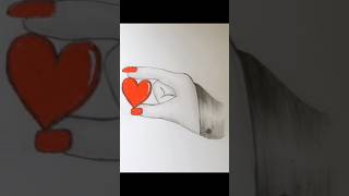 Easy Drawing drawing sketch shortsfeed shorts short heart hand art easydrawing viralshorts [upl. by Stephani374]