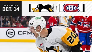 GAME RECAP Penguins at Canadiens 101424  Lars Eller Scores Twice [upl. by Cannice995]