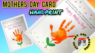 HANDPRINT MOTHER‘S DAY CRAD 🎀 母亲节卡 🎀 Kad Hari Ibu [upl. by Pillsbury]